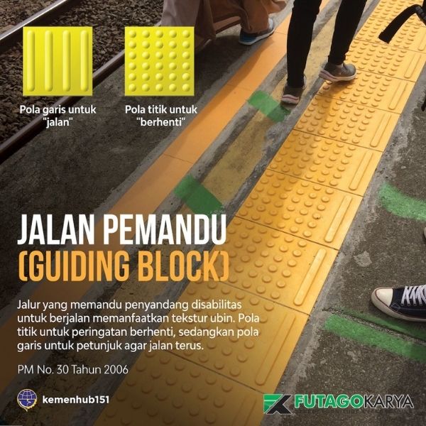 Guiding block Jalur Pemandu Tunanetra