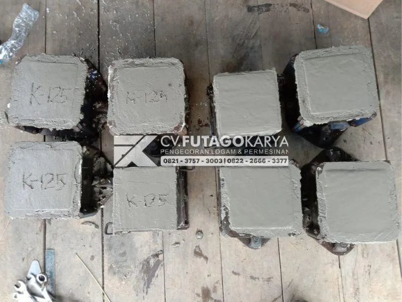 Uji Cetakan Kubus Beton 15 x 15 cm