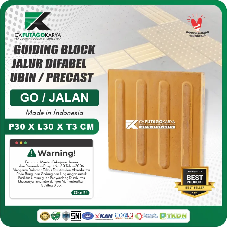 guiding block garis go ubin precast
