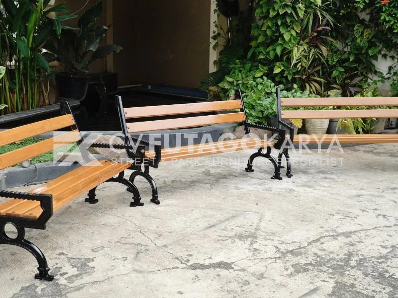 kursi taman besi minimalis
