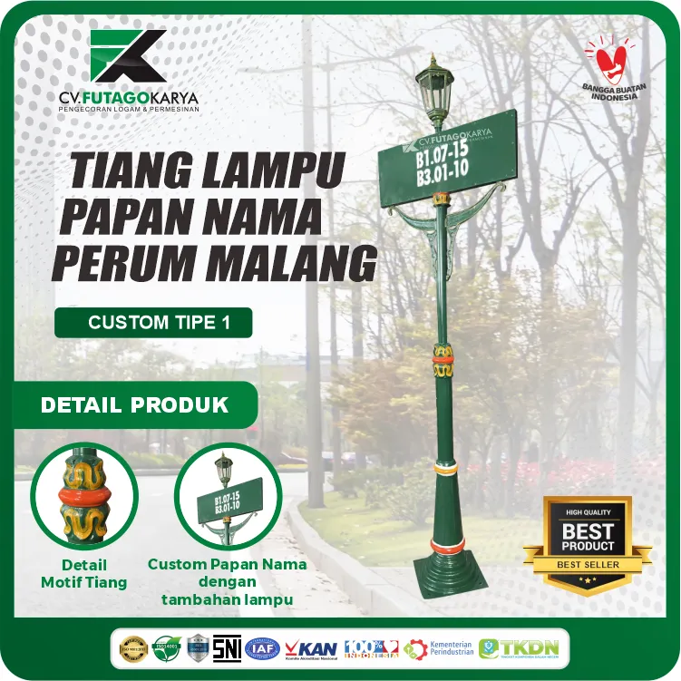 tiang lampu papa nama