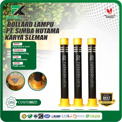 bollard trotoar besi