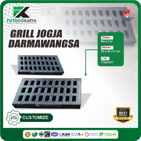 Grill Penutup Selokan Besi