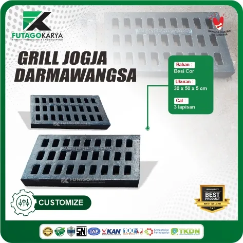 grill penutup selokan 30x50x5 cm