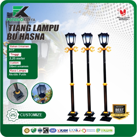 tang lampu besi