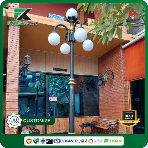 produsen tiang lampu pju cabang 5