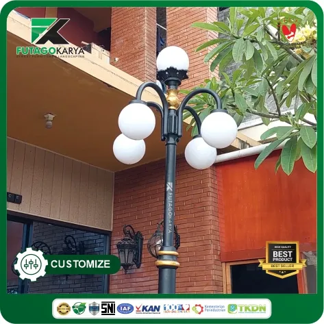produsen tiang lampu pju cabang 5 tanah laut