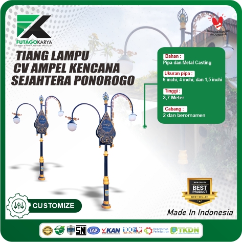 tiang lampu taman unik