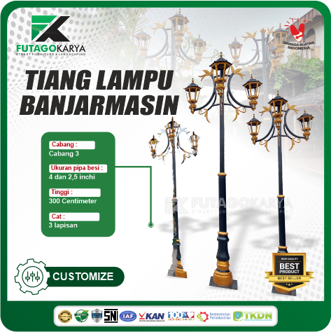 tiang lampu taman