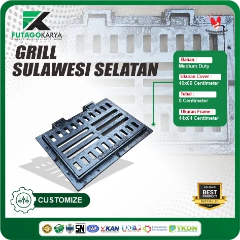 grill saluran 40x60 sulawesi selatan