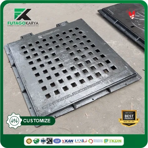 grill penutup saluran 90x90 cm