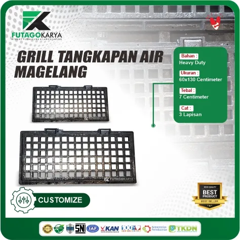 grill tutup selokan panjang 130x60 cm