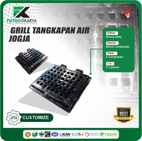 grill tangkapan air 60x70 cm heavy duty