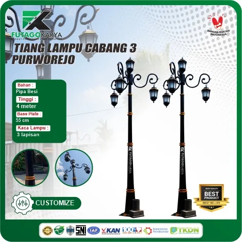 tiang lampu taman cabang 3 purworejo