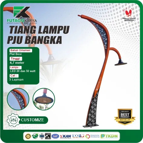 tiang lampu pju