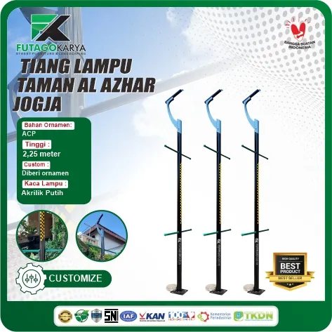 tiang lampu taman al azhar