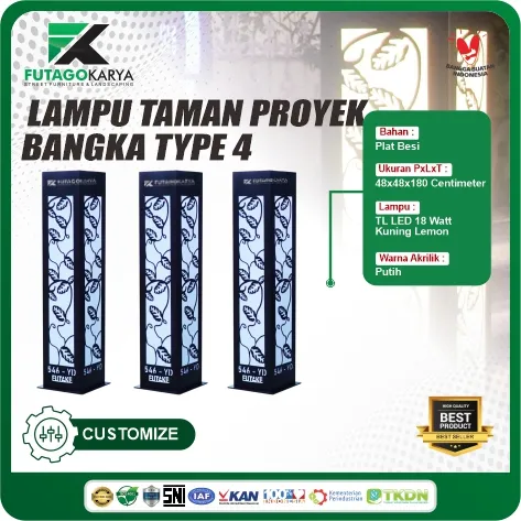 lampu taman tipe 4 proyek bangka