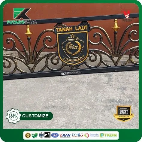 railing pagar besi hollow 107x85 cm