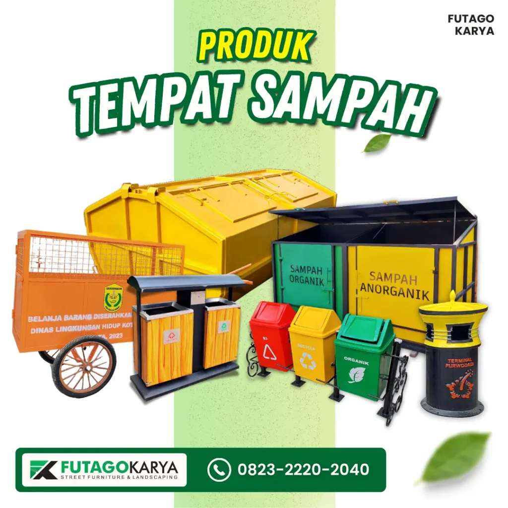 Grobak dan tempat sampah