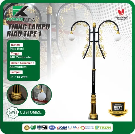 Tiang Lampu Riau Tipe 1