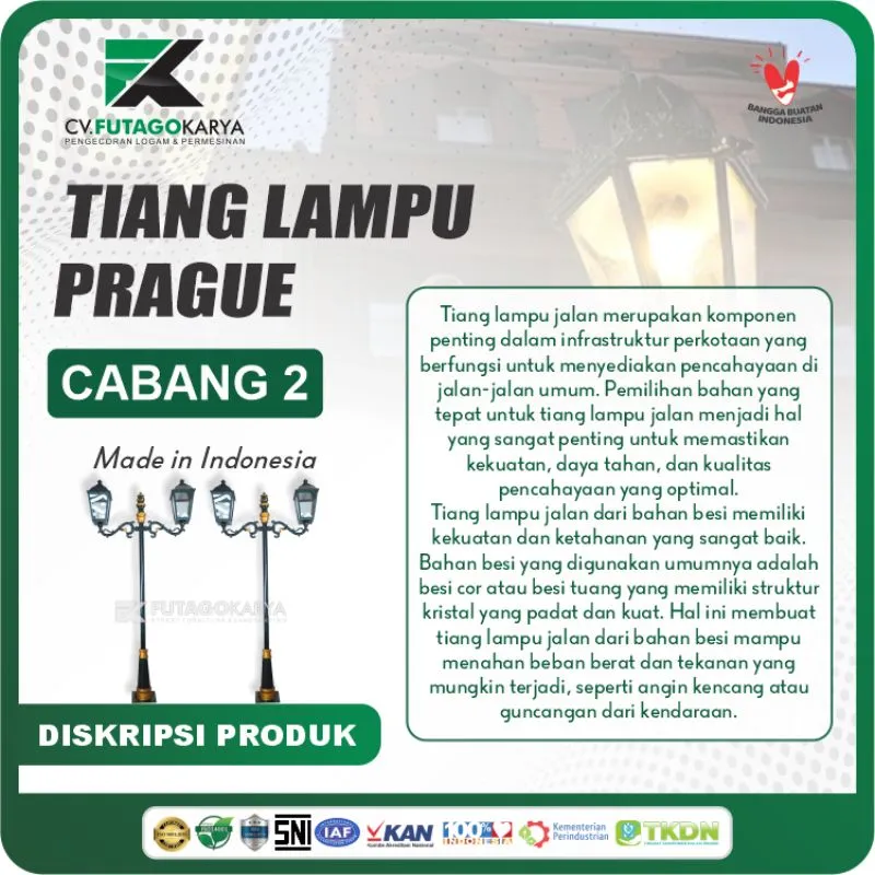 Tiang Lampu Prague Cabang 2