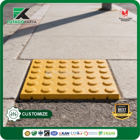 Tactile guiding block komposit type stop