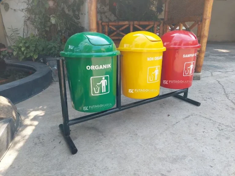 tong sampah fiber