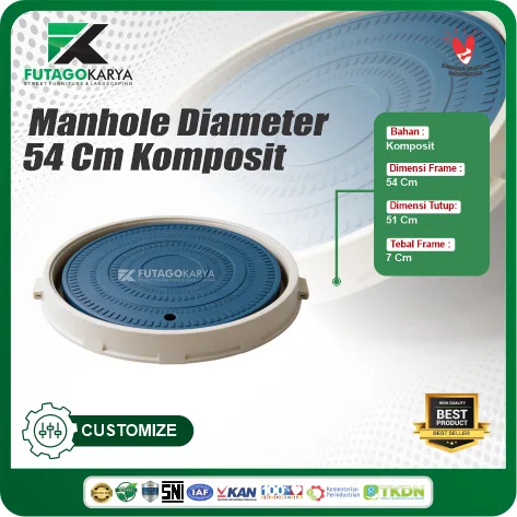 Manhole Lingkaran Dia 54 Cm