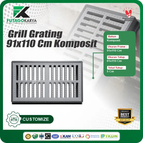 Grill Grating 91x110 Komposit futago karya