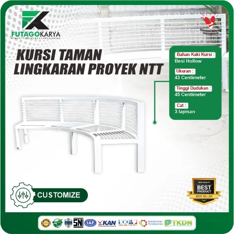 kursi taman besi hollow ntt