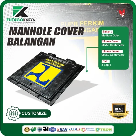manhole cover balangan bahan medium duty