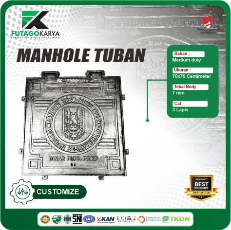 manhole besi cor kuat