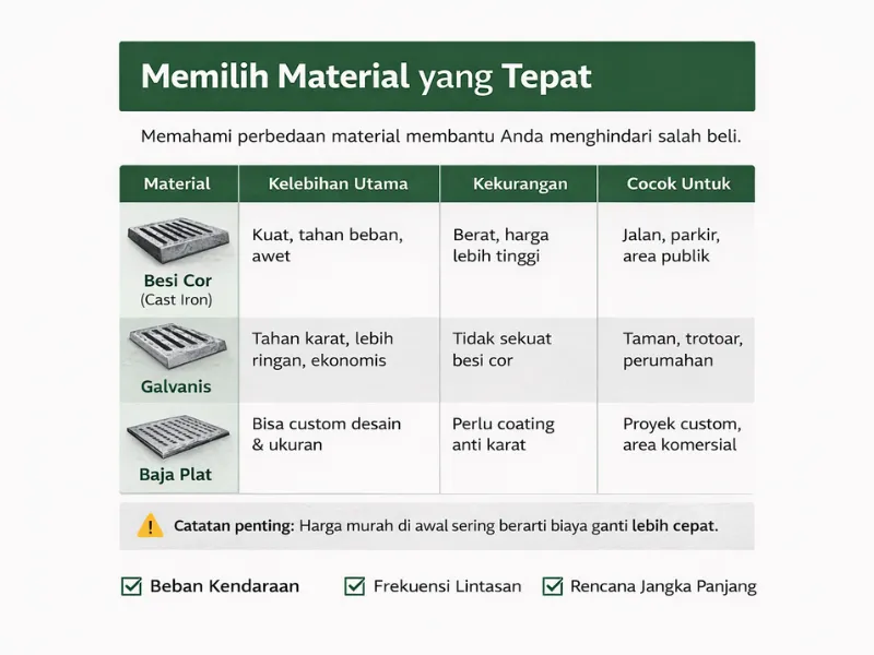 Memilih Material yang Tepat