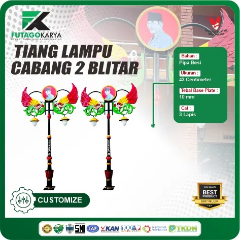 tiang lampu custom