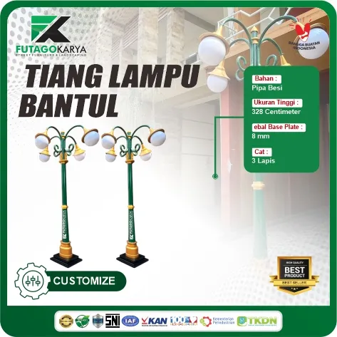 tiang lampu estetik bantul tinggi 3 meter