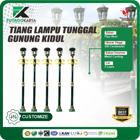 tiang lampu tunggal gunungkidul
