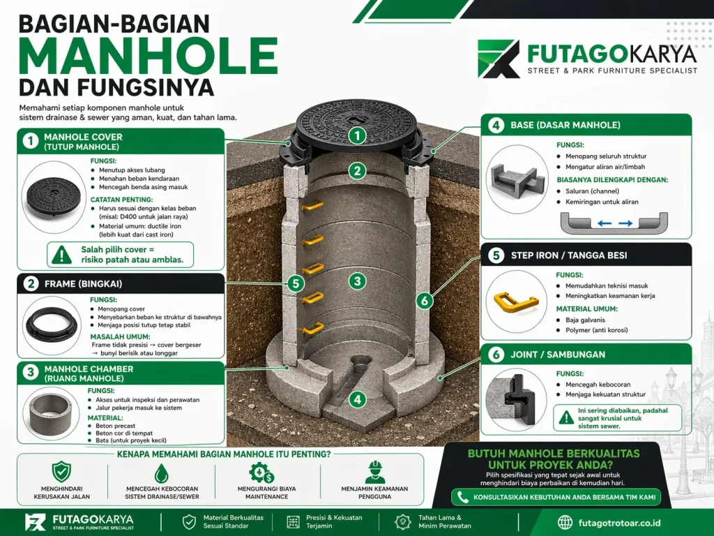 Bagian-Bagian Manhole dan Fungsinya
