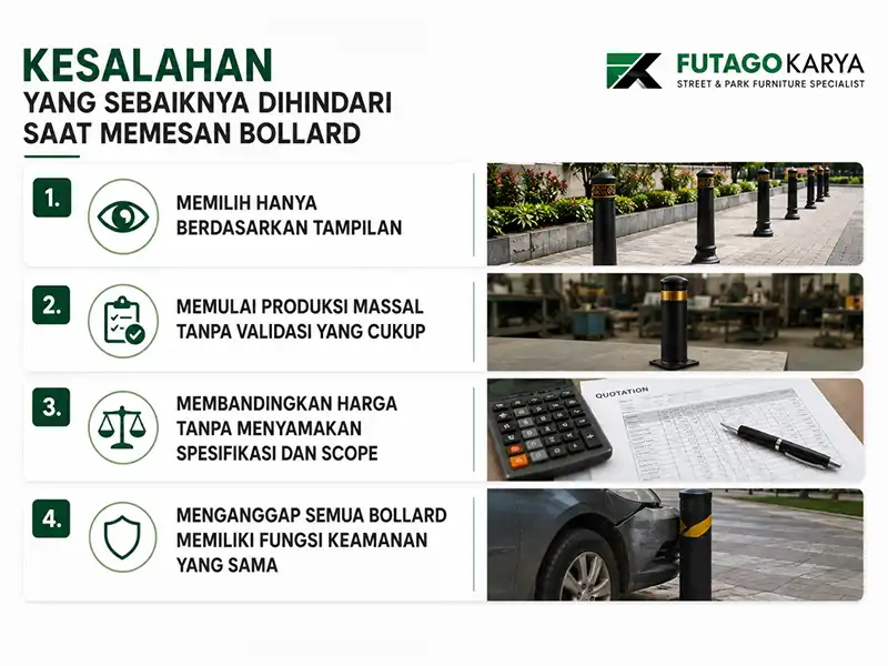 Kesalahan yang sering dilakukan ketika memilih produk bollard